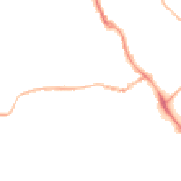 Night-time road noise heatmap for IP14 1GF