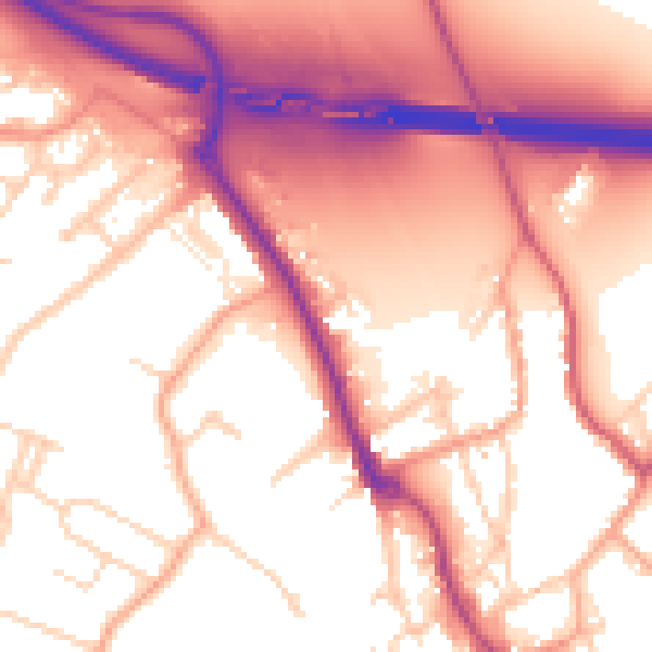 Daytime road noise heatmap for IP14 1JF