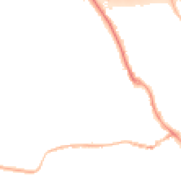 Night-time road noise heatmap for IP14 1NF