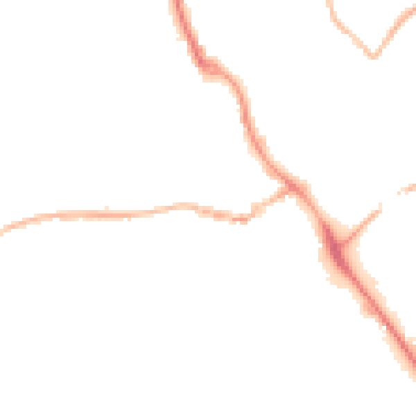 Night-time road noise heatmap for IP14 1PH