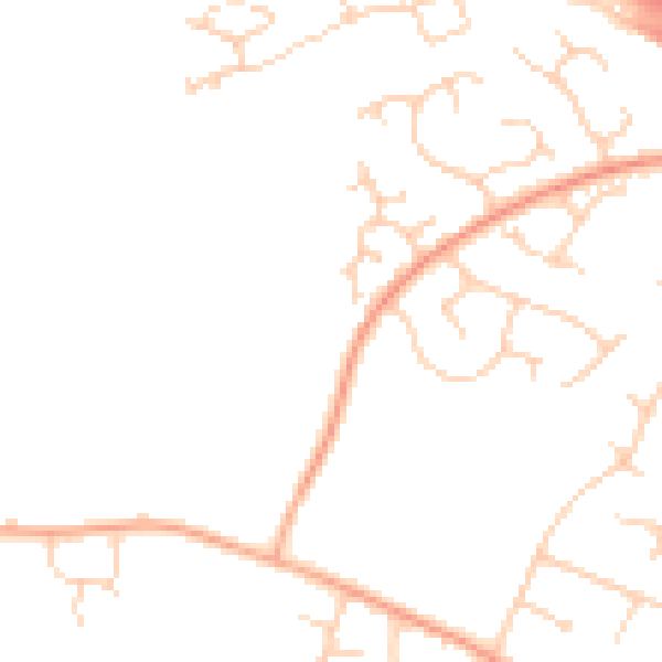 Daytime road noise heatmap for IP14 1SZ