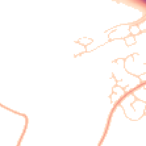 Daytime road noise heatmap for IP14 1XS