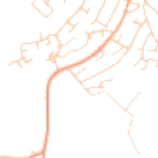 Daytime road noise heatmap for IP14 2AZ