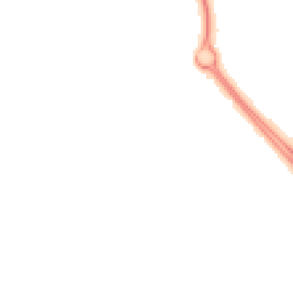 Night-time road noise heatmap for IP14 2BT