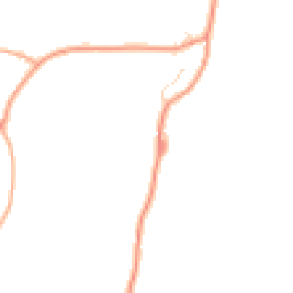 Daytime road noise heatmap for IP14 2EU