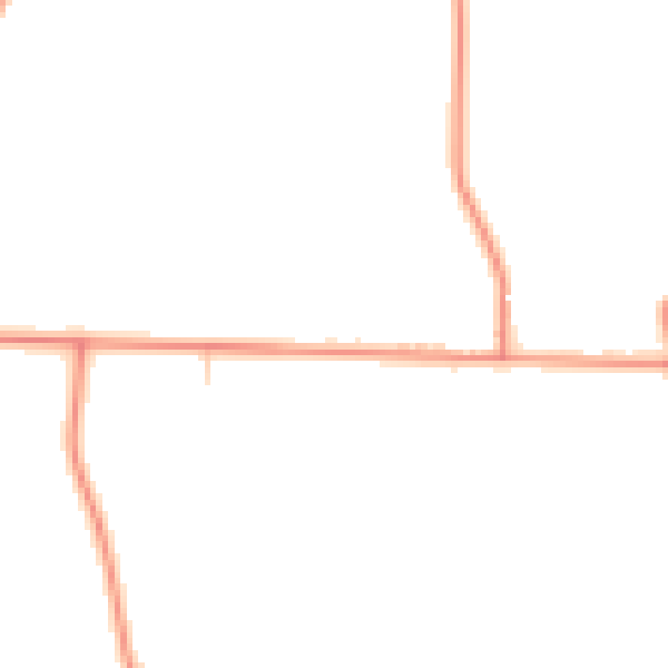 Daytime road noise heatmap for IP14 2HR