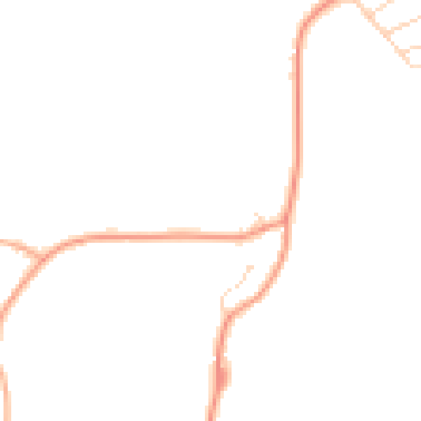 Daytime road noise heatmap for IP14 2JN