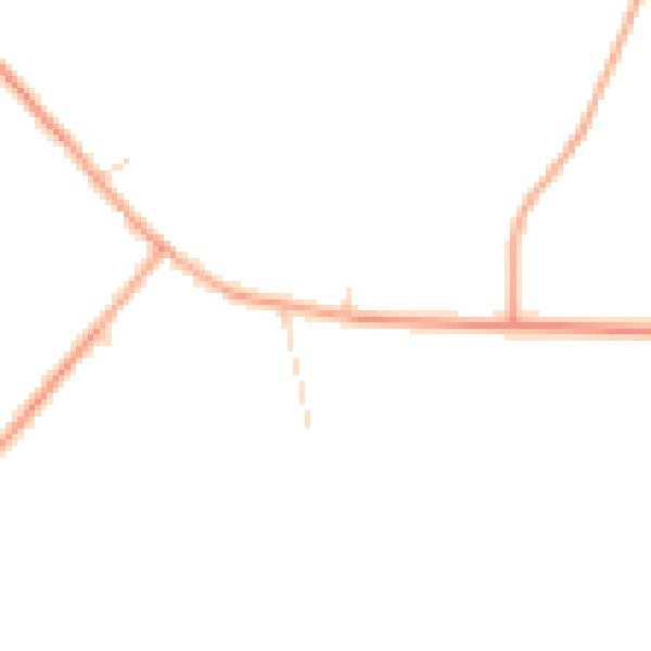 Daytime road noise heatmap for IP14 2NB