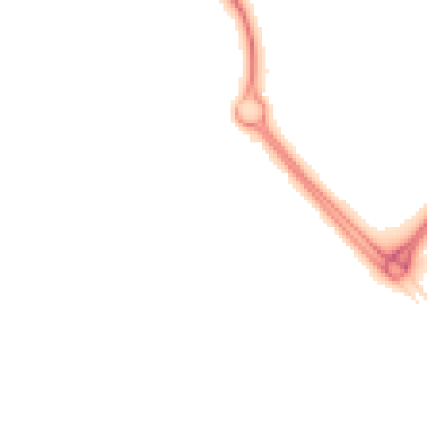 Night-time road noise heatmap for IP14 2PU