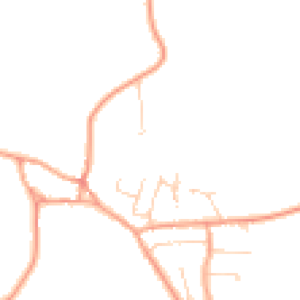 Daytime road noise heatmap for IP14 3FD