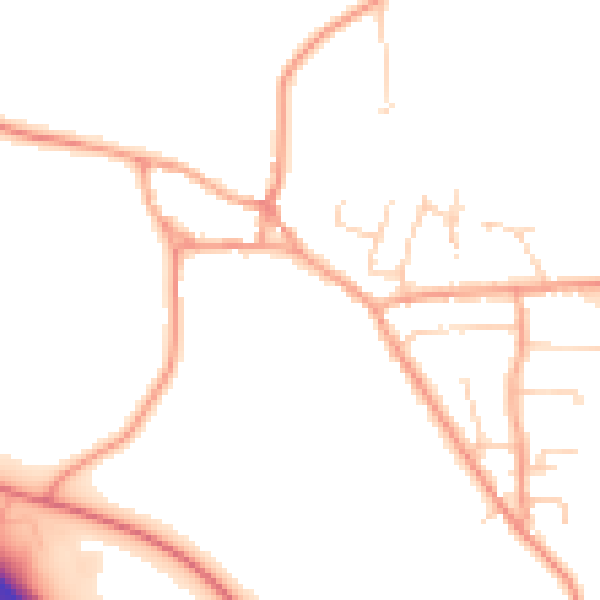 Daytime road noise heatmap for IP14 3GA