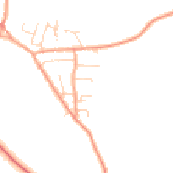 Daytime road noise heatmap for IP14 3QA