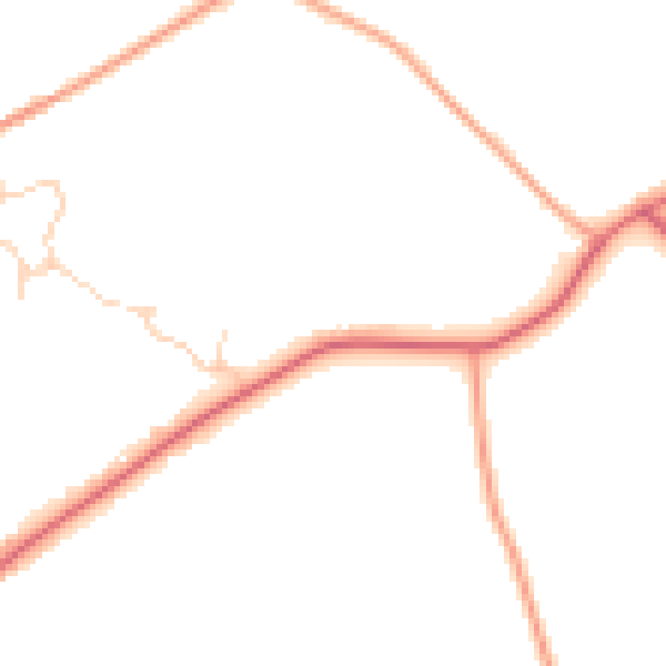 Daytime road noise heatmap for IP14 4BG