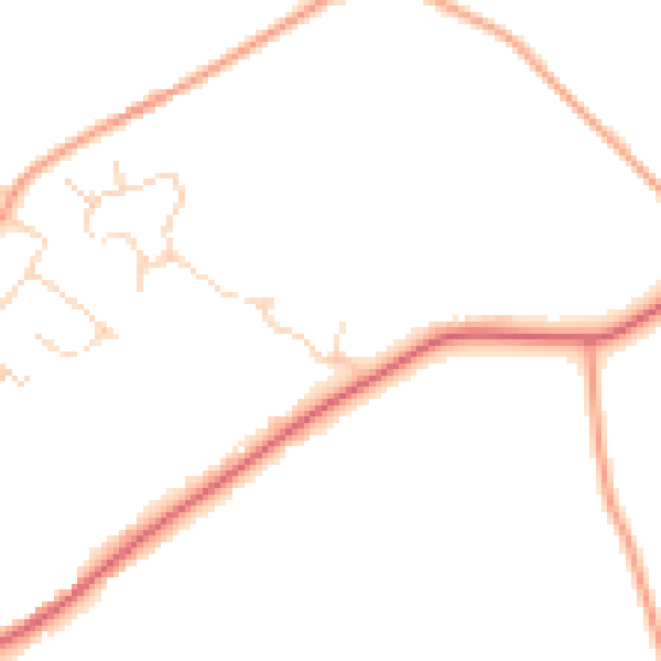 Daytime road noise heatmap for IP14 4DU