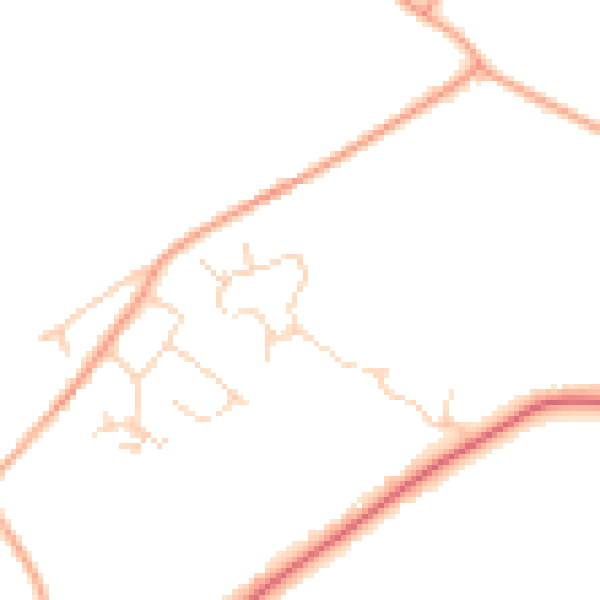 Daytime road noise heatmap for IP14 4FE