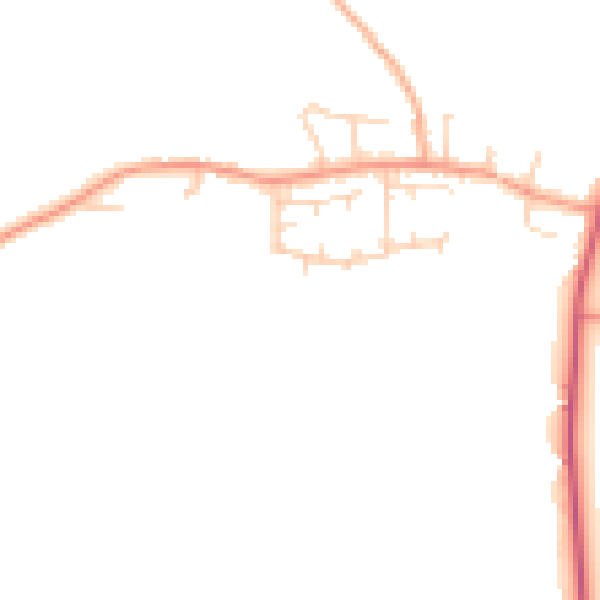 Daytime road noise heatmap for IP14 4GP