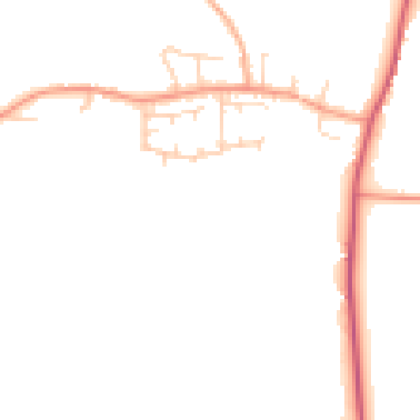 Daytime road noise heatmap for IP14 4GU
