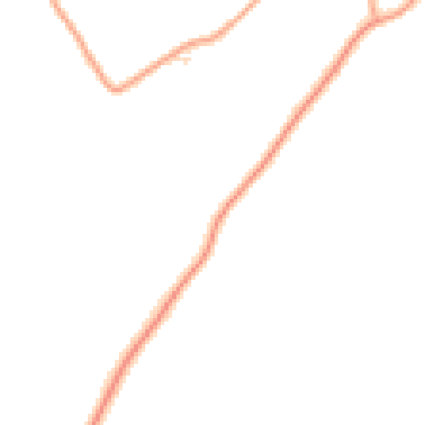 Daytime road noise heatmap for IP14 4LE