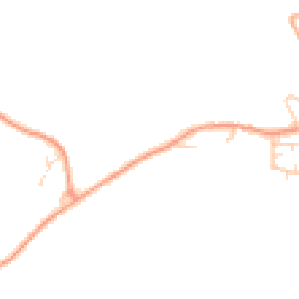 Daytime road noise heatmap for IP14 4LJ