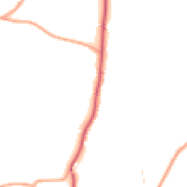 Daytime road noise heatmap for IP14 4NH