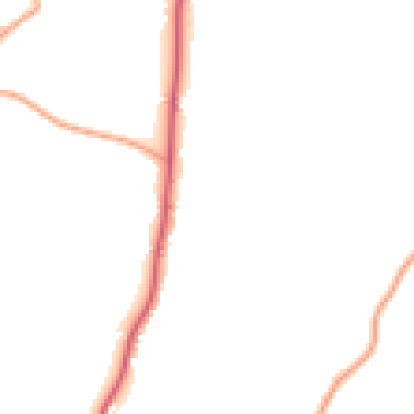 Daytime road noise heatmap for IP14 4NZ