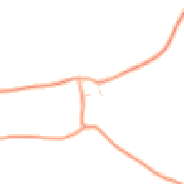 Daytime road noise heatmap for IP14 4SQ