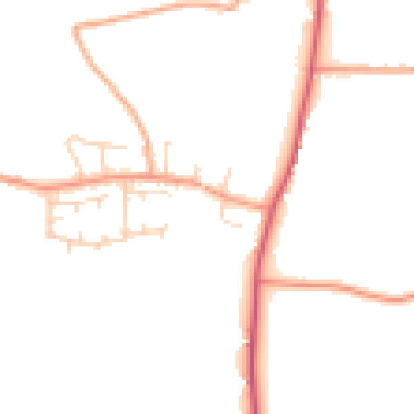 Daytime road noise heatmap for IP14 4UH