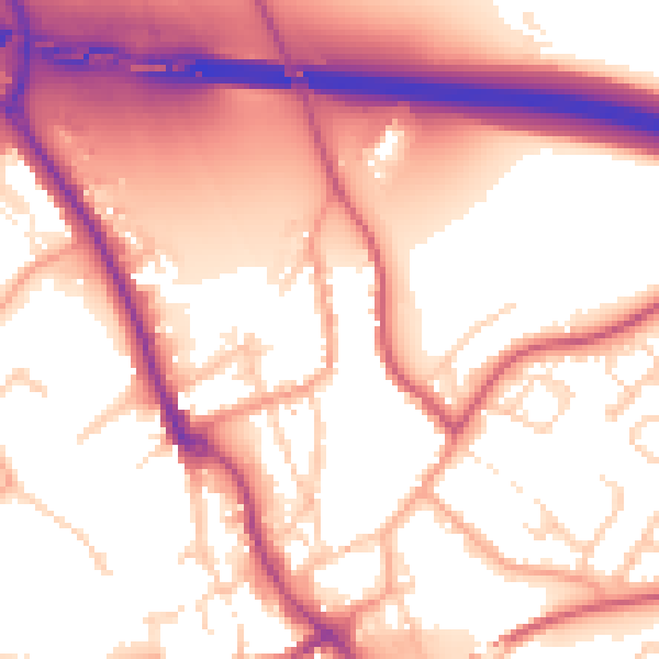 Daytime road noise heatmap for IP14 5AA