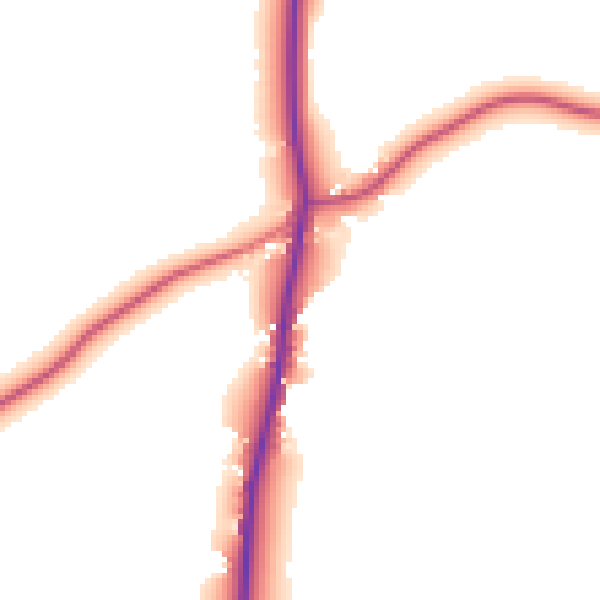 Daytime road noise heatmap for IP14 5DN