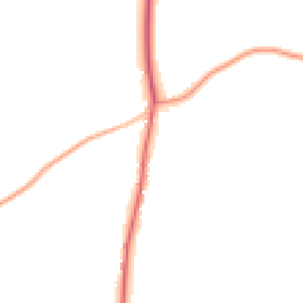 Night-time road noise heatmap for IP14 5DN