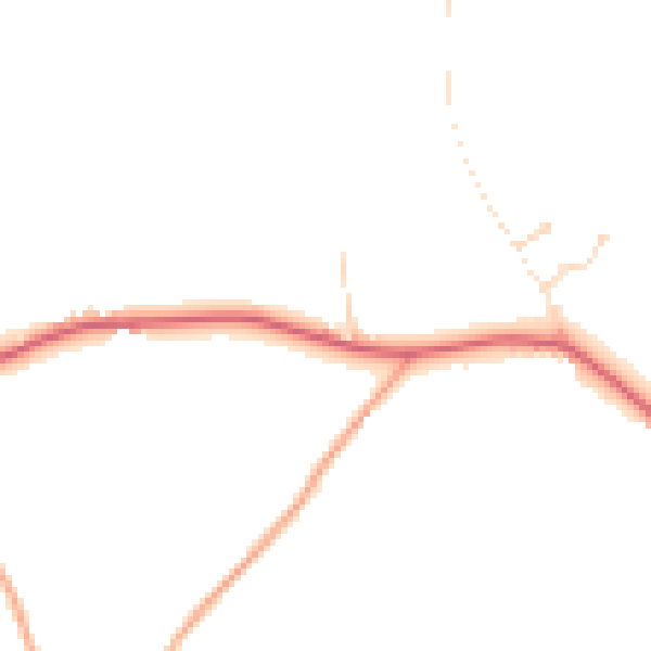 Daytime road noise heatmap for IP14 5HN