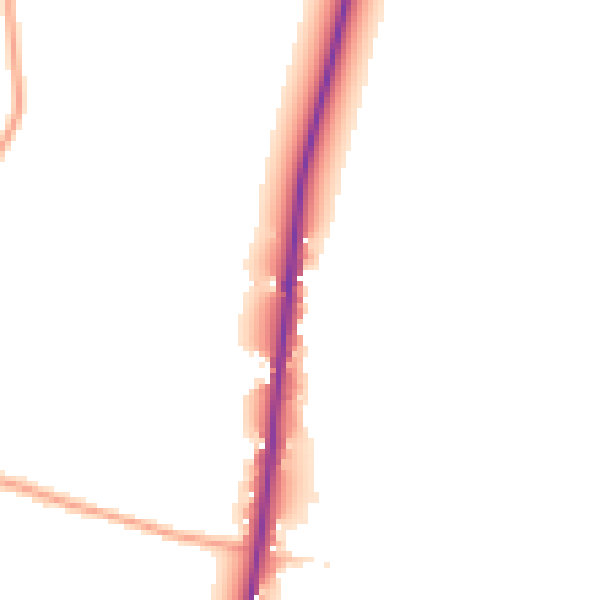 Daytime road noise heatmap for IP14 5JX