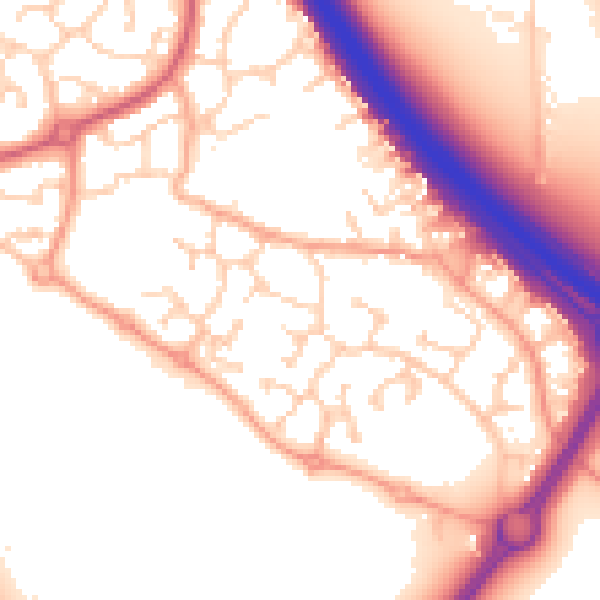 Daytime road noise heatmap for IP14 5LW