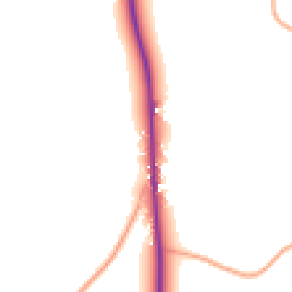 Daytime road noise heatmap for IP14 5PE