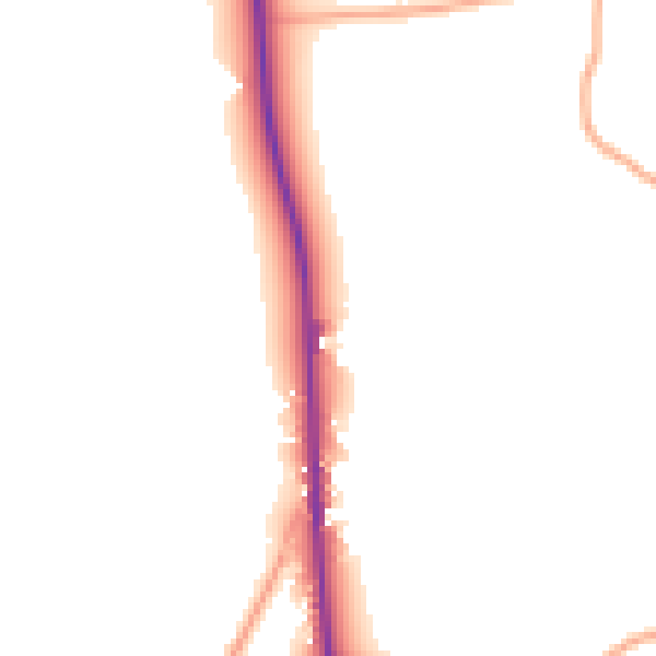 Daytime road noise heatmap for IP14 5PF
