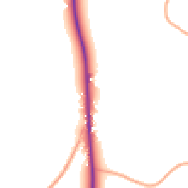Daytime road noise heatmap for IP14 5XT