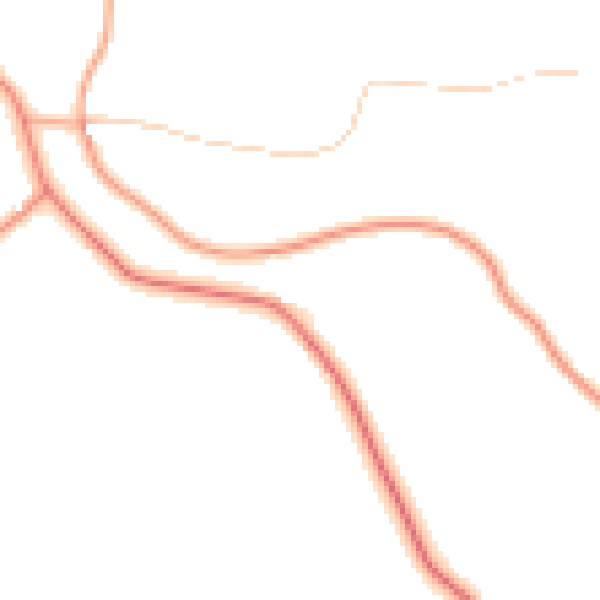 Daytime road noise heatmap for IP14 6LD