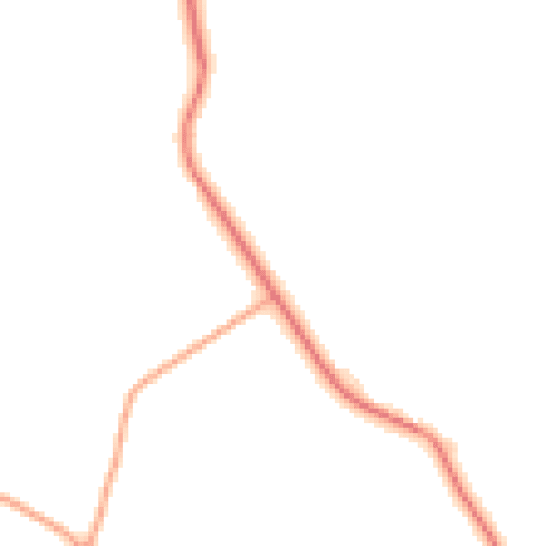 Daytime road noise heatmap for IP14 6NZ