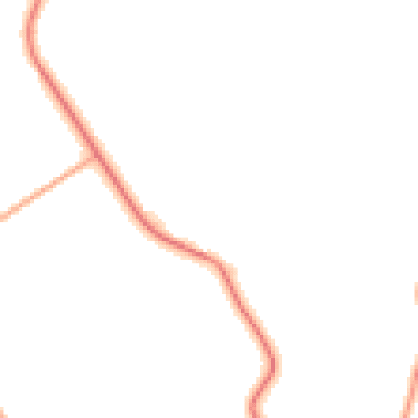 Daytime road noise heatmap for IP14 6PD