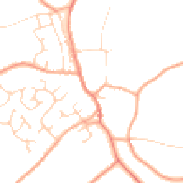 Daytime road noise heatmap for IP14 6QF