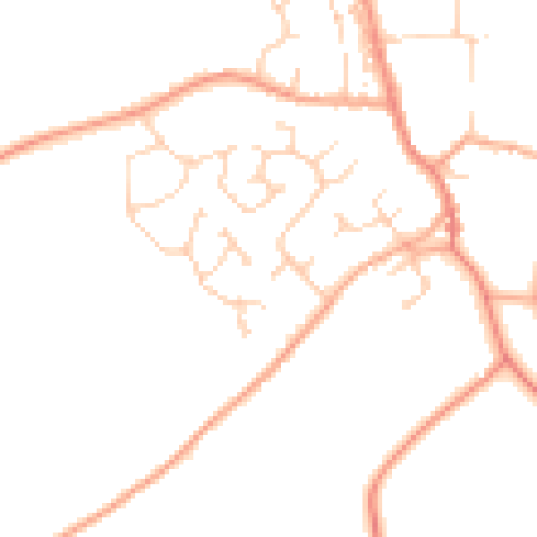Daytime road noise heatmap for IP14 6QZ