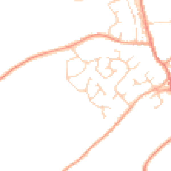 Daytime road noise heatmap for IP14 6SJ