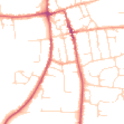 Daytime road noise heatmap for IP16 4DA