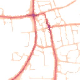 Daytime road noise heatmap for IP16 4DB