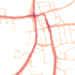 Daytime road noise heatmap for IP16 4DJ