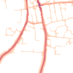 Daytime road noise heatmap for IP16 4DP