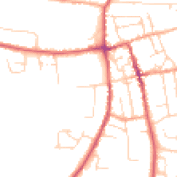 Daytime road noise heatmap for IP16 4DQ