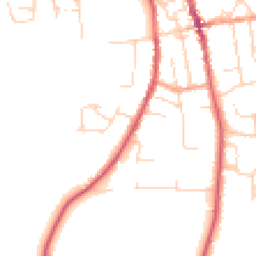 Daytime road noise heatmap for IP16 4DT