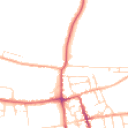 Daytime road noise heatmap for IP16 4HZ