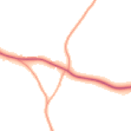 Daytime road noise heatmap for IP19 0AB